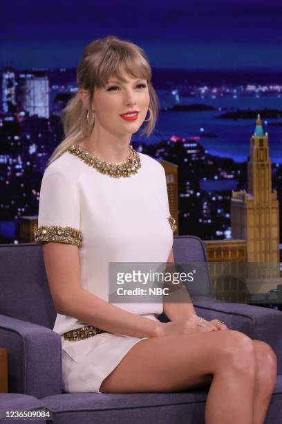 Episode 1549 -- Pictured: Singer-songwriter Taylor Swift during an interview on Thursday, November 11, 2021 --
