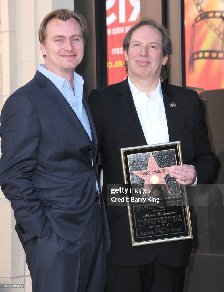 Composer Hans Zimmer Recieves Star On The Hollywood Walk Of Fame