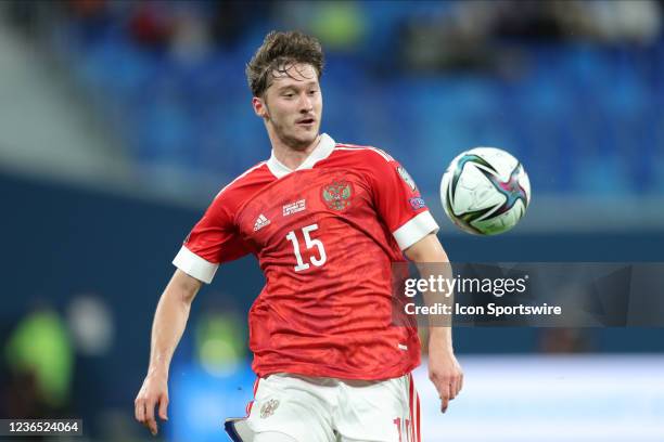 Aleksei Miranchuk of Russia National Team in action during World Cup 2022 Qualifying match between Russia and Cyprus on November 11 at Gazprom Arena...