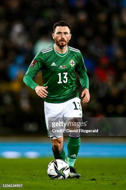 Northern Ireland , United Kingdom - 12 November 2021; Corry Evans of Northern Ireland during the FIFA World Cup 2022 qualifying group C match between...