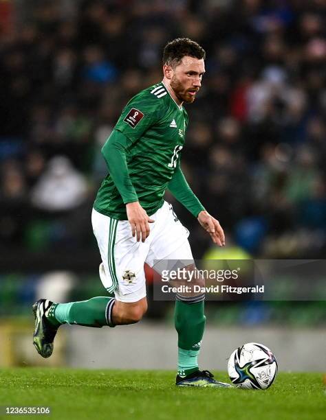 Northern Ireland , United Kingdom - 12 November 2021; Corry Evans of Northern Ireland during the FIFA World Cup 2022 qualifying group C match between...