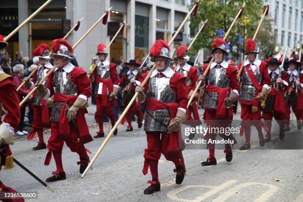 Parade held during the 800-year old traditional Lord Mayor's Show in London, United Kingdom on November 2021. The 2021 Lord Mayorâs Procession...