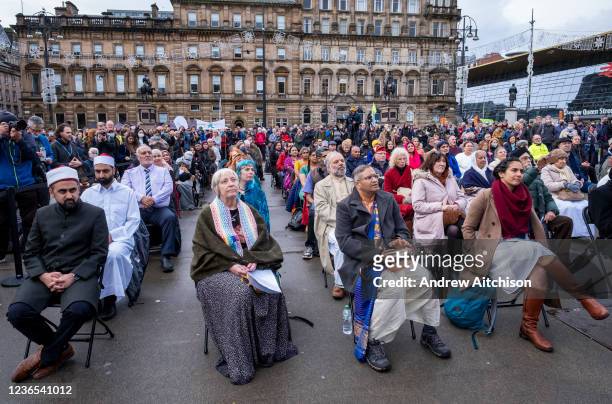 Leaders from nine UK religions united in Glasgows George Square to call for climate justice ahead of the COP26 UN climate talks on the 31st of...
