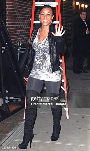 Reality TV star Nicole " Hoopz" Alexander visits "Late Show With David Letterman" at the Ed Sullivan Theater on January 4, 2011 in New York City.