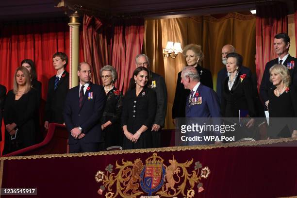 Prince William, Duke of Cambridge , Catherine, Duchess of Cambridge, and Prince Charles, Prince of Wales attend the Royal British Legion festival of...