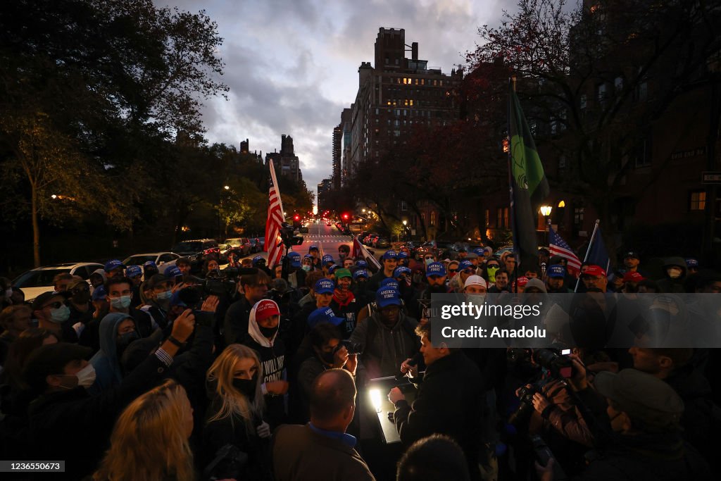 America First protesters face off with BLM protesters in NYC