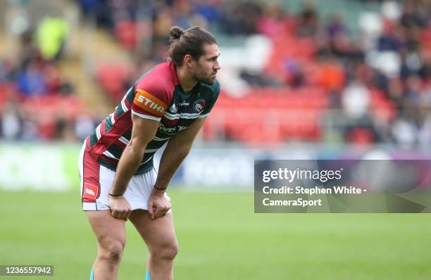 Leicester Tigers' Kobus van Wyk during the Premiership Rugby Cup match between Leicester Tigers and Sale Sharks at Mattioli Woods Welford Road...