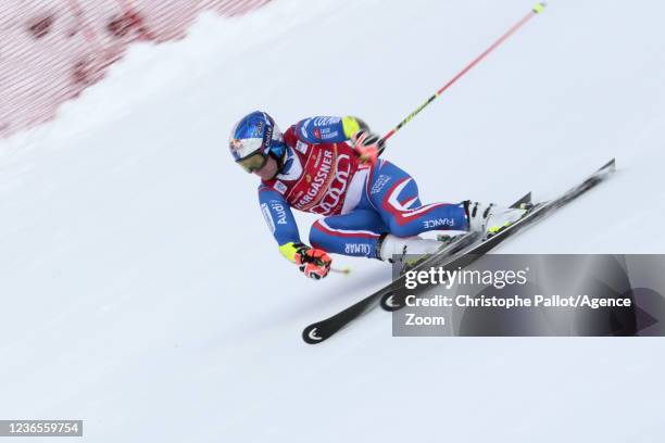 Alexis Pinturault of France in action during the Audi FIS Alpine Ski World Cup Men's Parallel Giant Slalom on November 14, 2021 in Lech Austria.