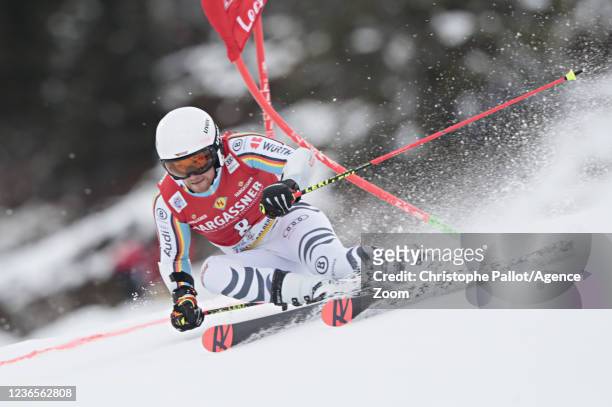 Julian Rauchfuss of Germany in action during the Audi FIS Alpine Ski World Cup Men's Parallel Giant Slalom on November 14, 2021 in Lech Austria.