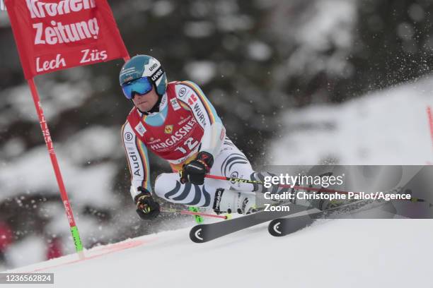 Alexander Schmid of Germany in action during the Audi FIS Alpine Ski World Cup Men's Parallel Giant Slalom on November 14, 2021 in Lech Austria.