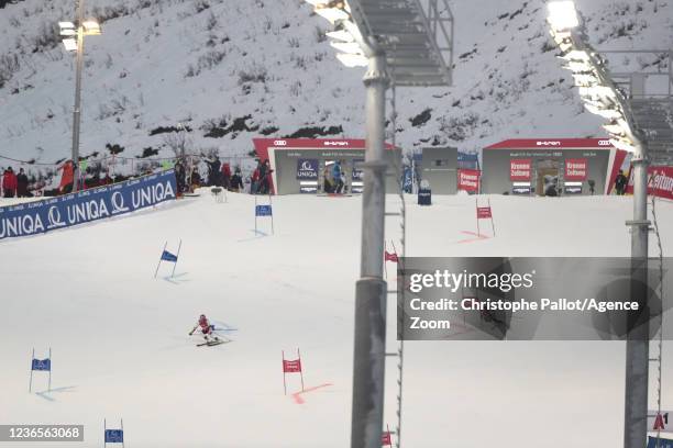 Atle Lie Mcgrath of Norway, Adrian Pertl of Austria during the Audi FIS Alpine Ski World Cup Men's Parallel Giant Slalom on November 14, 2021 in Lech...