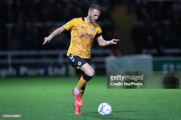 Cameron Norman of Newport County during the Sky Bet League 2 match between Hartlepool United and Newport County at Victoria Park, Hartlepool on...