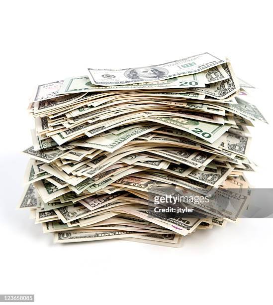 pile of money - 50 dollars stock pictures, royalty-free photos & images
