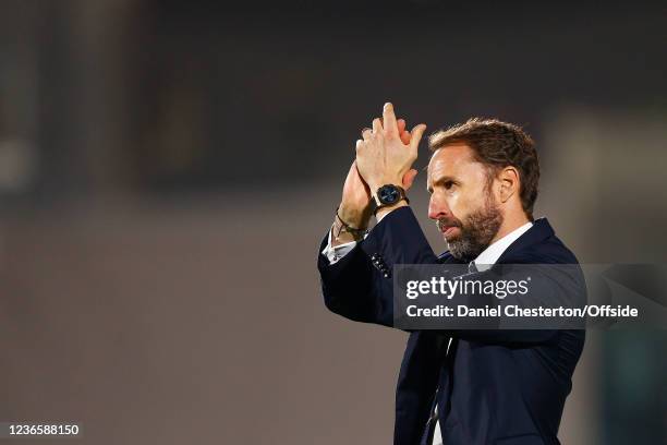 England manager Gareth Southgate during the 2022 FIFA World Cup Qualifier match between San Marino and England at on November 15, 2021 in SAN MARINO.