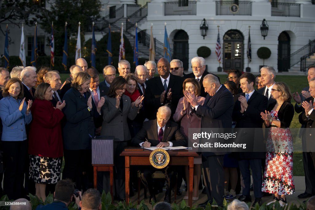 President Biden Signs Bipartisan Infrastructure Investment And Jobs Act