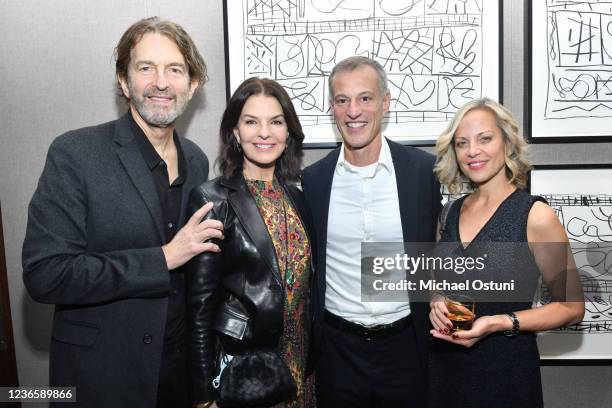 Howard Sherman, Sela Ward, David Kallenberg and Heather Bohs attend Christofle Celebrates The Opening Of Their New Boutique In New York at Christofle...