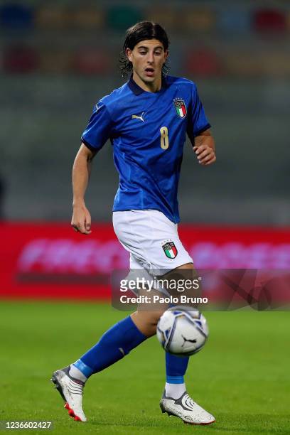 Filippo Ranocchia of Italy in action during the international friendly match between Italy U21 and Romania U21 at Stadio Benito Stirpe on November...
