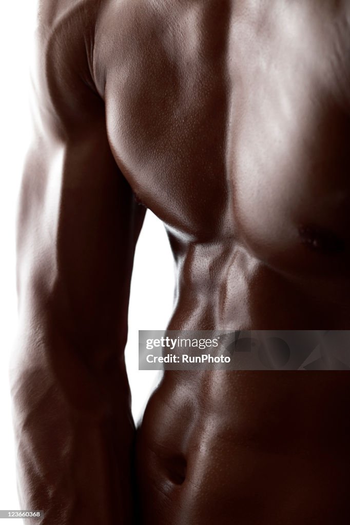 Young muscular man,upper body