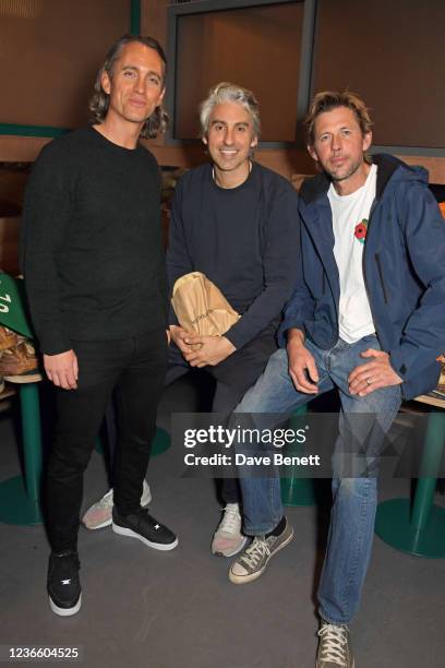 Wildfarmed Co-Founders Edd Lees, George Lamb and Andy Cato attend a special screening of "A Story About Bread" hosted by Wildfarmed at The Everyman...