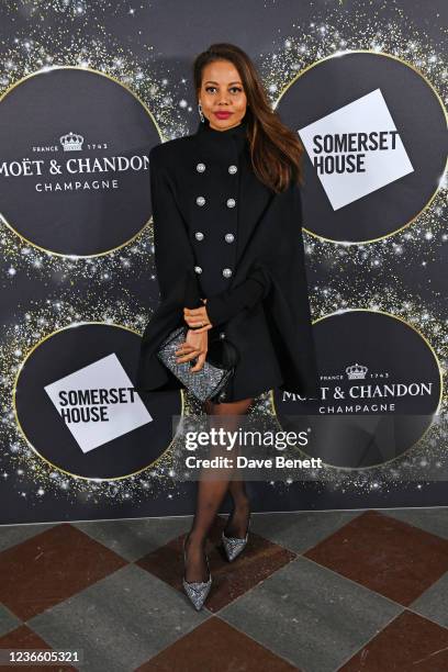 Emma Weymouth, Marchioness of Bath, attends the opening party of Skate at Somerset House with Moët & Chandon at Somerset House on November 16, 2021...