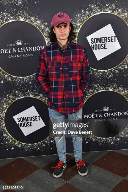 Cel Spellman attends the opening party of Skate at Somerset House with Moët & Chandon at Somerset House on November 16, 2021 in London, England.