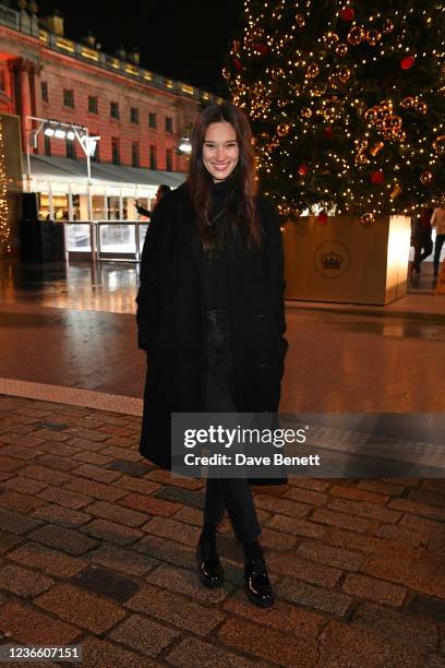 Renee Stewart attends the opening party of Skate at Somerset House with Moët & Chandon at Somerset House on November 16, 2021 in London, England.