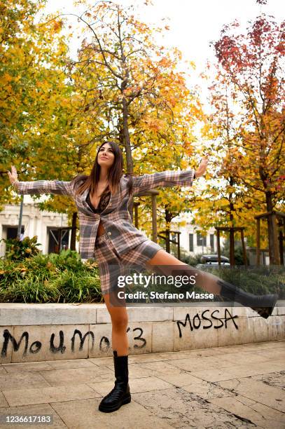 Actor and Influencer Ester Giordano is photographed on November 11, 2021 in Milan, Italy.