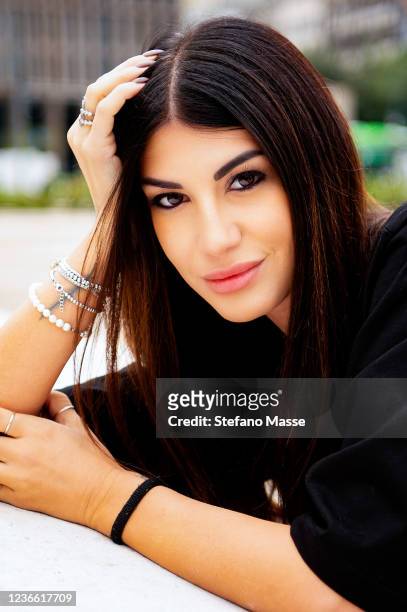 Actor and Influencer Ester Giordano is photographed on November 11, 2021 in Milan, Italy.