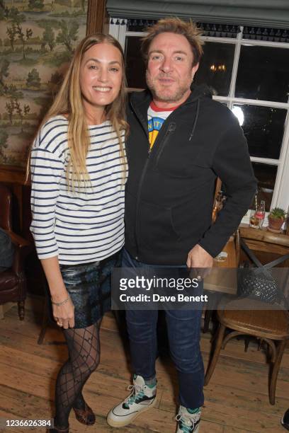 Yasmin Le Bon and Simon Le Bon attend an intimate dinner hosted by Sofia Blunt to launch the Loci vegan sneaker in aid of Blue Marine Foundation on...