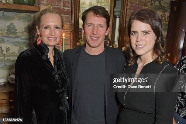 Sofia Blunt, James Blunt and Princess Eugenie of York attend an intimate dinner hosted by Sofia Blunt to launch the Loci vegan sneaker in aid of Blue...