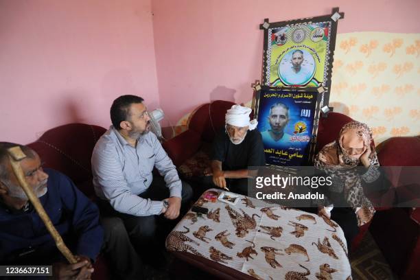 Family member and relatives mourn after 39 year old Palestinian prisoner Sami Al-Amour died of medical negligence in Israeli Soroka Hospital, in Deir...