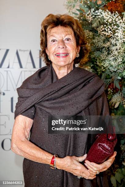 Neelie Kroes at the Harpers Bazaar Women of the Year award 2021 on November 18, 2021 in Amsterdam, Netherlands.