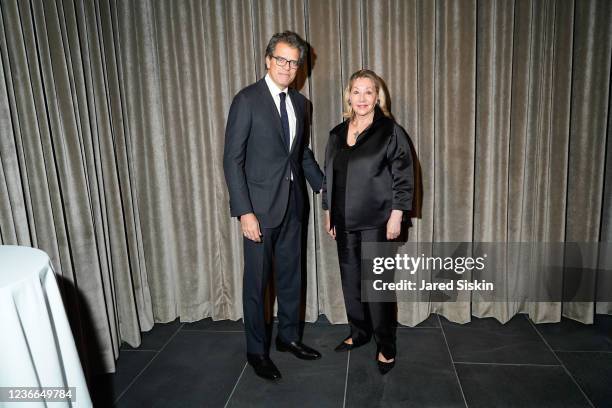 Lorenzo Lorenzotti and Susan Gutfreund attend The New York Society for the Prevention of Cruelty to Children's 2021 Fall Gala at Stavros Niarchos...