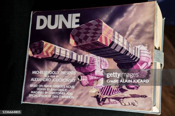 One of the ten Alejandro Jodorowsky's epic 1970 Dune storyboard copies is displayed to the public three days before an auction at Christie's Paris...