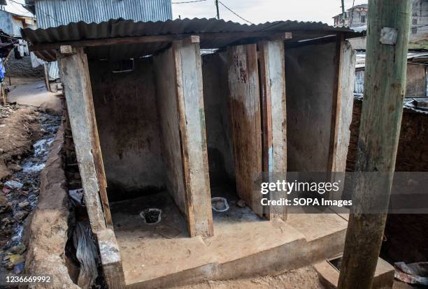 View of an abandoned toilet in Kibera Slums. World Toilet Day is an official United Nations international observance day on 19 November to inspire...