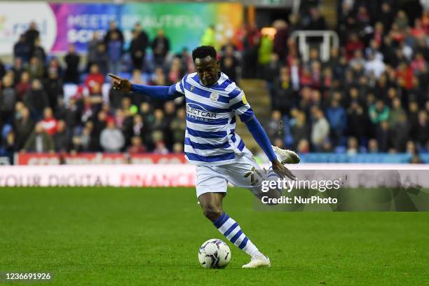 Baba Rahman of Reading in action during the Sky Bet Championship match between Reading and Nottingham Forest at the Select Car Leasing Stadium,...