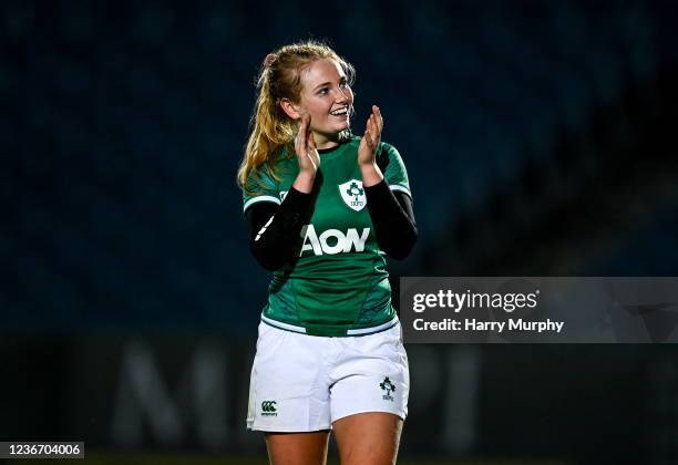 Dublin , Ireland - 20 November 2021; Kathryn Dane of Ireland after the Autumn Test Series match between Ireland and Japan at the RDS Arena in Dublin.