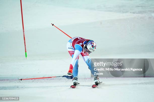 Michelle Gisin of Switzerland competes during the Audi FIS Alpine Ski World Cup Women's Slalom on November 21, 2021 in Levi Finland.