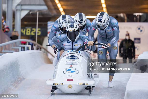Davis Springis Four Man Bobsleigh World Cup Photos and Premium High Res Pictures ...