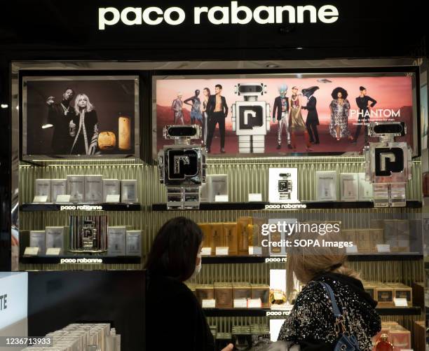 Paco Rabanne Storefront Perfume Logos Photos and Premium High Res Pictures - Getty Images