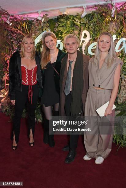 Isabella Lloyd Webber, guest, Tom Glynn-Carney and guest attend a special gala performance of Andrew Lloyd Webber's "Cinderella" in support of The...