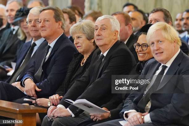 Politicians including former Prime Ministers Sir John Major, David Cameron and Theresa May, Speaker of the House of Commons Sir Lindsay Hoyle, Home...