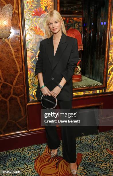 Nadine Leopold attends the Annabel's x Swarovski Holiday façade unveiling party in the nightclub at Annabels on November 23, 2021 in London, England.
