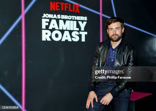 In this image released on November 23 Jack Whitehall attends the Jonas Brothers Family Roast Netflix Comedy Special Taping at CBS Television City in...