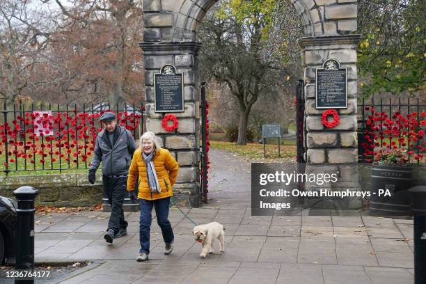 Pedestrians in Hexham, Northumberland, which has been crowned as Britain's happiest place to live in an annual poll. Picture date: Tuesday November...