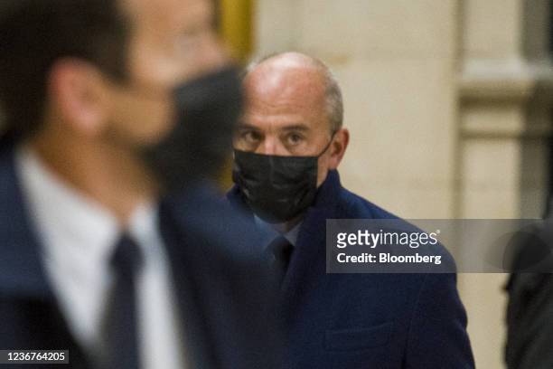 Stephane Richard, chief executive officer of Orange SA, arrives at the court of appeal in Paris, France, on Wednesday, Nov. 24, 2021. Richard was...