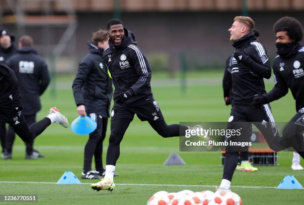 Kelechi Iheanacho of Leicester City during the Leicester City training session at Leicester City Training Ground, Seagrave on November 24th, 2021 in...