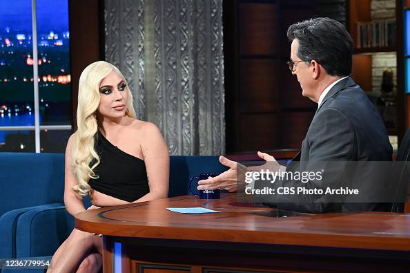 The Late Show with Stephen Colbert and guest Lady Gaga during... News