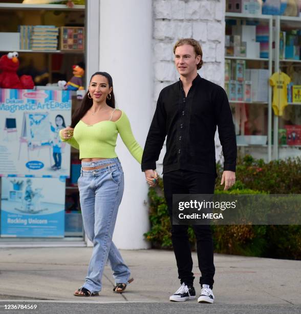 Natasha Grano and Michael Graziano are seen on November 24, 2021 in Los Angeles, California.