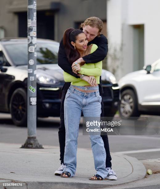 Natasha Grano and Michael Graziano are seen on November 24, 2021 in Los Angeles, California.